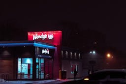 A Wendy's franchise at night