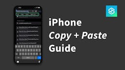 iPhone copy and paste guide